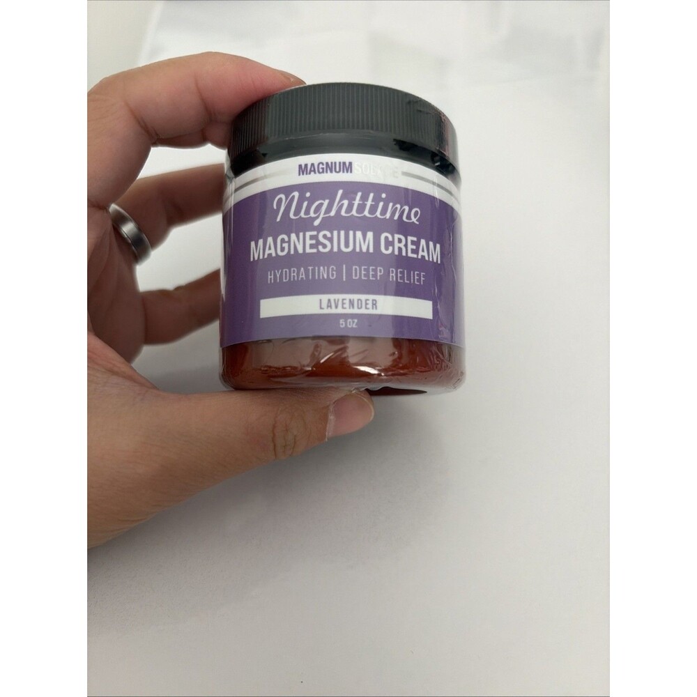 Magnum Solace Nighttime Magnesium Cream, Hydrating| Deep Relief, Lavender, 5 oz